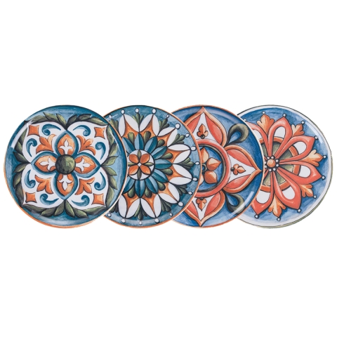 Zestaw 4 talerzy do pizzy/serwowania z porcelany Ø 33cm Le Maioliche Promocja