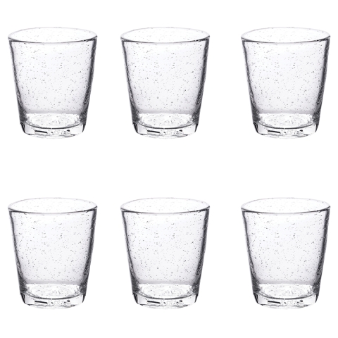 Zestaw 6 przezroczystych szklanek do wody z dmuchanego szkła 300ml Cancun Promocja