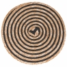 Zestaw 4 okrągłych podkładek ze splecionej słomy Ø38cm Spiral Oferta