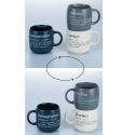 Zestaw 3 kubków ceramicznych 350ml z napisami Victionary L, układające się w stos Sprzedaż
