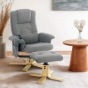 Fotel relaksacyjny ergonomiczny z funkcją masażu i funkcją podgrzewania z podnóżkiem Nairo Sprzedaż