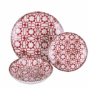 Zestaw naczyń z porcelany 18 sztuk dla 6 osób Kasbah Porpora Stan Magazynowy