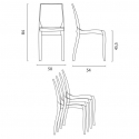 Biały kwadratowy stolik 70x70 cm z 2 kolorowymi przezroczystmi krzesłami Cristal Light Titanium 