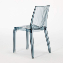 Biały kwadratowy stolik 70x70 cm z 2 kolorowymi przezroczystmi krzesłami Dune Titanium Katalog