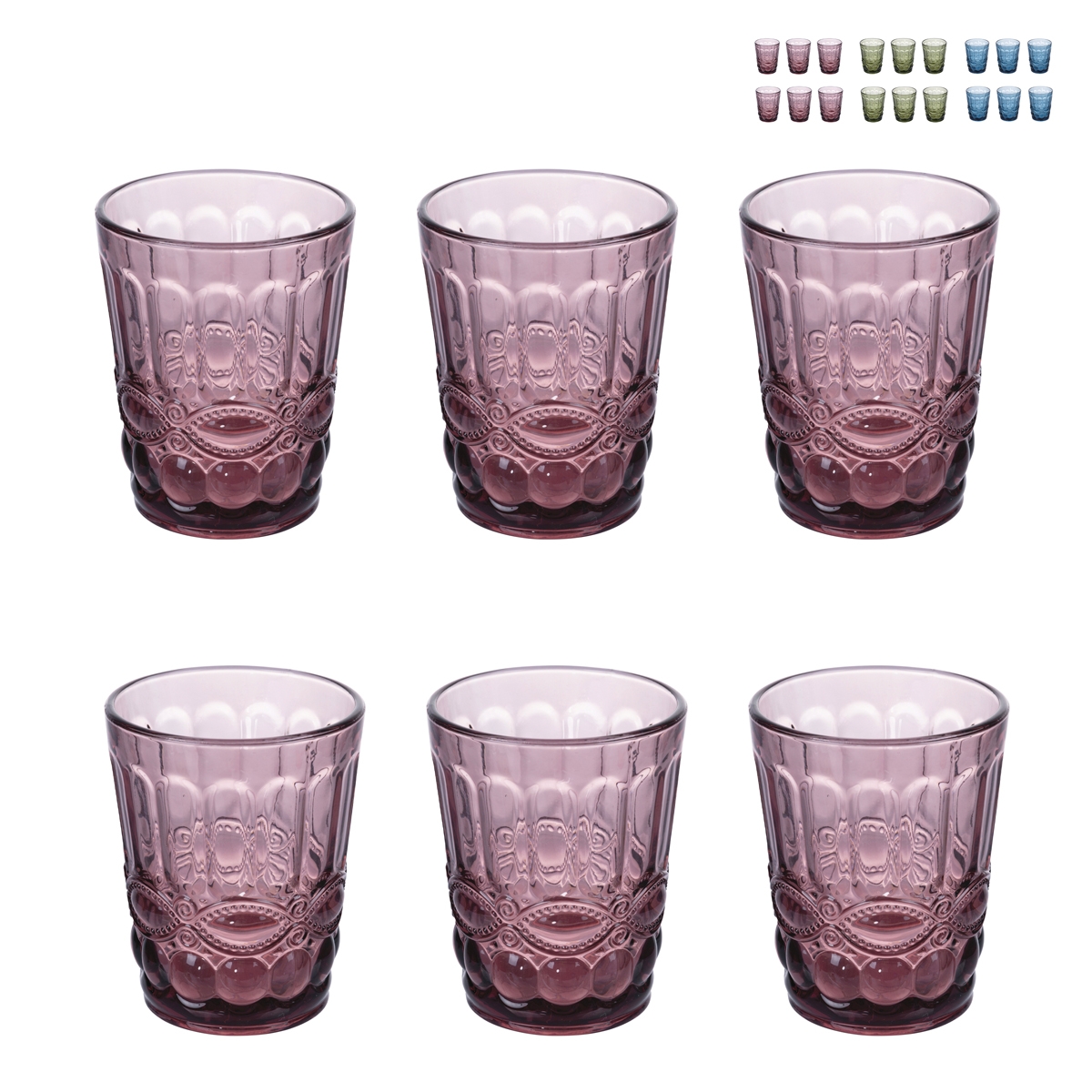 Zestaw 6 szklanek do wody 280 ml z tłoczeniem Nobilis 2 Oferta Zestaw 6 szklanek do wody 280 ml z tłoczeniem Nobilis 2 Oferta