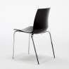 Biały kwadratowy stolik 70x70 cm z 2 kolorowymi krzesłami Lollipop Titanium Wybór