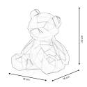 Nowoczesna rzeźba z żywicy miś low poly perłowy efekt Rimo-P Rabaty