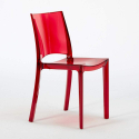 Czarny kwadratowy stolik 70x70 cm z 2 kolorowymi przezroczystmi krzesłami B-Side Phantom Stan Magazynowy