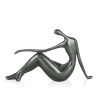 Nowoczesna rzeźba z żywicy imitująca metal, figura kobieca Bela-M Model