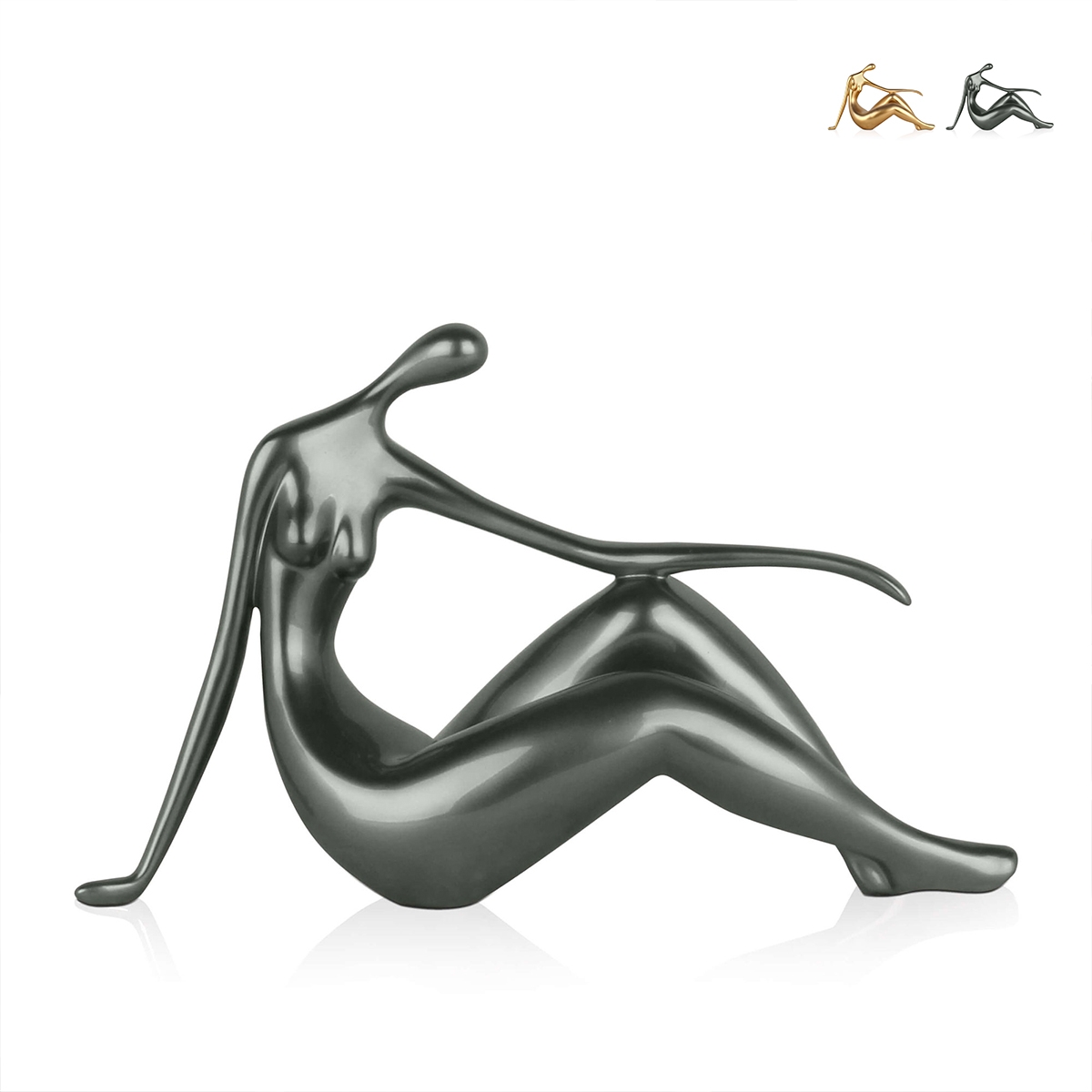 Nowoczesna rzeźba z żywicy imitująca metal, figura kobieca Bela-M Katalog Nowoczesna rzeźba z żywicy imitująca metal, figura kobieca Bela-M Katalog