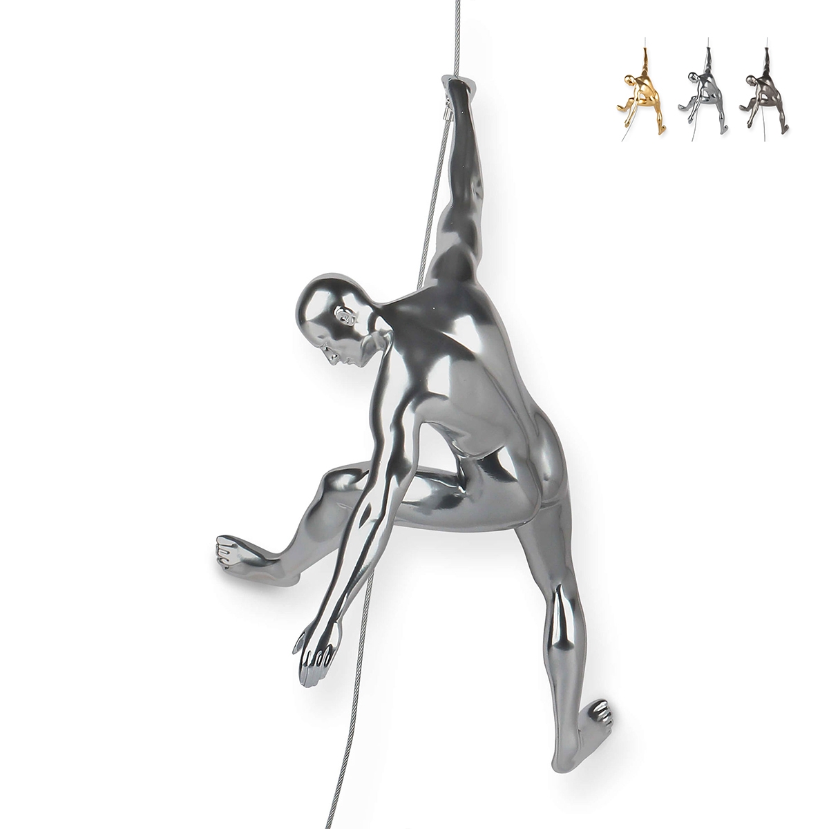 Statuetka wspinacza rzeźba z żywicy na ścianę efekt metalu Bata-M Promocja Statuetka wspinacza rzeźba z żywicy na ścianę efekt metalu Bata-M Promocja