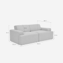 Sofa 2-osobowa z tkaniny nowoczesny design 202x100x76 cm Acamar 