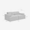 Sofa 2-osobowa z tkaniny nowoczesny design 202x100x76 cm Acamar 