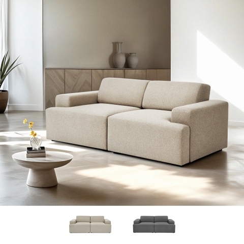 Sofa 2-osobowa z tkaniny nowoczesny design 202x100x76 cm Acamar Promocja