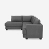 Nowoczesna szara sofa narożna 3-osobowa z tkaniny Alhena Sprzedaż