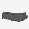 Nowoczesna szara sofa narożna 3-osobowa z tkaniny Alhena Rabaty