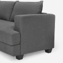 Nowoczesna szara sofa narożna 3-osobowa z tkaniny Alhena Katalog