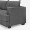 Nowoczesna szara sofa narożna 3-osobowa z tkaniny Alhena Katalog