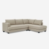 Sofa narożny 3-osobowy z szezlongiem, beżowy materiał, Avior Sprzedaż