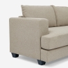 Sofa narożny 3-osobowy z szezlongiem, beżowy materiał, Avior Katalog
