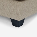 Sofa narożny 3-osobowy z szezlongiem, beżowy materiał, Avior Stan Magazynowy