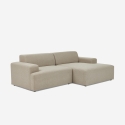 Nowoczesna sofa 3-osobowa z szezlongiem po prawej stronie z tkaniny Toliman Oferta