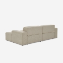 Nowoczesna sofa 3-osobowa z szezlongiem po prawej stronie z tkaniny Toliman Rabaty