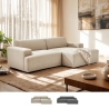 Nowoczesna sofa 3-osobowa z szezlongiem po prawej stronie z tkaniny Toliman Promocja