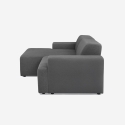 Sofa designerska 3-osobowa z lewą leżanką, tkanina Seginus Sprzedaż