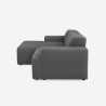 Sofa designerska 3-osobowa z lewą leżanką, tkanina Seginus Sprzedaż