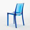 Biały kwadratowy stolik 70x70 cm z 2 kolorowymi przezroczystymi krzesłami Femme Fatale Spectre Wybór