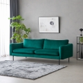 Nowoczesna i elegancka sofa 3-osobowa z ciemnozielonego weluru Tashi Promocja