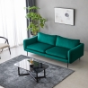 Nowoczesna i elegancka sofa 3-osobowa z ciemnozielonego weluru Tashi Sprzedaż
