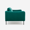 Nowoczesna i elegancka sofa 3-osobowa z ciemnozielonego weluru Tashi Rabaty