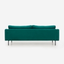 Nowoczesna i elegancka sofa 3-osobowa z ciemnozielonego weluru Tashi Stan Magazynowy