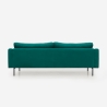 Nowoczesna i elegancka sofa 3-osobowa z ciemnozielonego weluru Tashi Stan Magazynowy