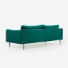 Nowoczesna i elegancka sofa 3-osobowa z ciemnozielonego weluru Tashi Katalog