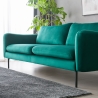 Nowoczesna i elegancka sofa 3-osobowa z ciemnozielonego weluru Tashi Model