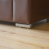 Klasyczna sofa do salonu 2-osobowa z brązowej skóry ekologicznej Momo Wybór