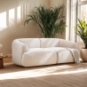 Modułowa sofa narożna 2-osobowa z tkaniny w kolorze beżowym Yuna-2 Promocja