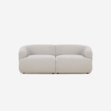 Modułowa sofa narożna 2-osobowa z tkaniny w kolorze beżowym Yuna-2 Sprzedaż