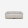Modułowa sofa narożna 2-osobowa z tkaniny w kolorze beżowym Yuna-2 Sprzedaż