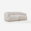 Modułowa sofa narożna 2-osobowa z tkaniny w kolorze beżowym Yuna-2 Oferta