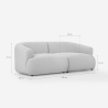 Modułowa sofa narożna 2-osobowa z tkaniny w kolorze beżowym Yuna-2 Cena