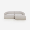 Nowoczesna sofa modułowa 2-osobowa z tkaniny z pufem Yuna-2P Sprzedaż