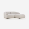 Nowoczesna sofa modułowa 2-osobowa z tkaniny z pufem Yuna-2P Oferta