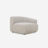 Nowoczesna sofa modułowa 2-osobowa z tkaniny z pufem Yuna-2P Środki