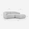 Nowoczesna sofa modułowa 2-osobowa z tkaniny z pufem Yuna-2P 