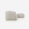 Sofa modułowa 3-osobowa zakrzywiona z pufą z tkaniny Yuna-3P Oferta
