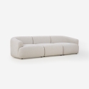 Modułowa sofa narożna 3-osobowa z beżowej tkaniny Yuna-3 Sprzedaż